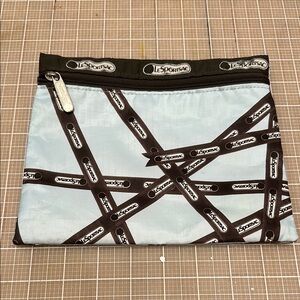 LeSportsac Blue and Brown Pouch